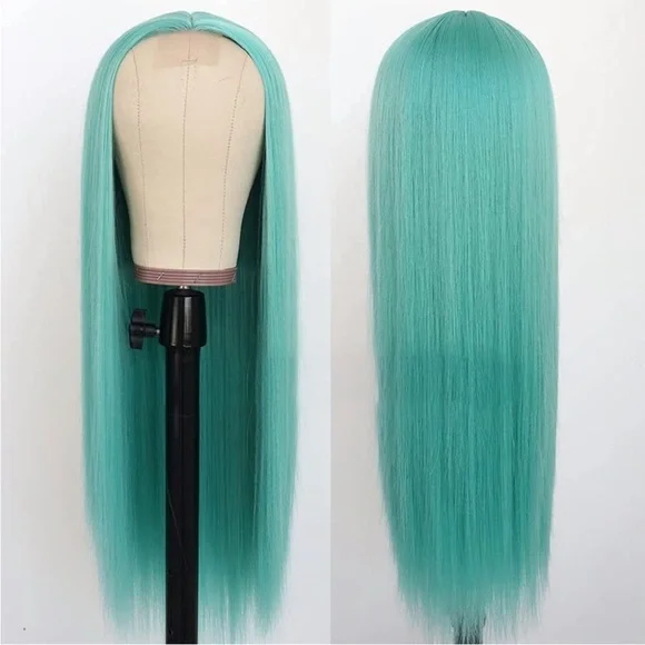 22” Straight Light Blue Lace T partWiG FOR BEAUTIFUL WOMAN NEW